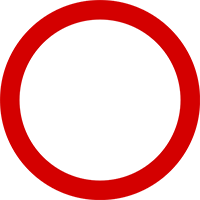 znak B-1 Zakaz ruchu w obu kierunkach.