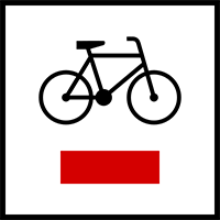 znak R-1 Szlak rowerowy krajowy.